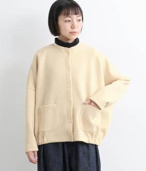 ダンボールニット　裾ギャザーカーディガン(アイボリー-F)