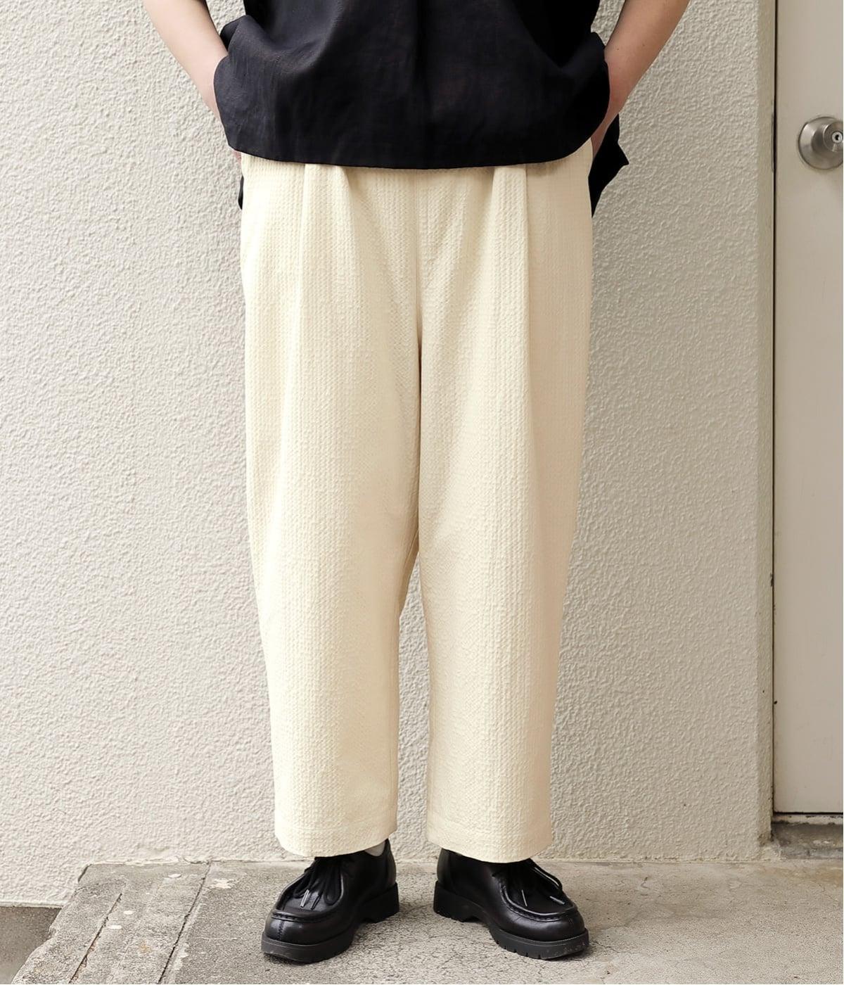 ランダムサッカー　タックイージーパンツ(ベージュ-F)