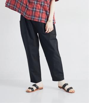 コットンリネンウェザーななめポケットパンツ(ブラック-F)