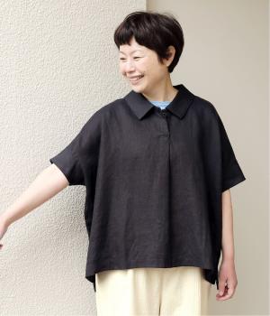 リネンポロプルオーバー(ブラック-F)