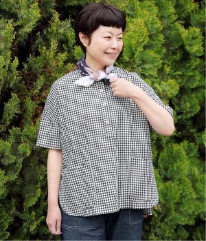 コットンネップギンガム　ポケットワークプルオーバー