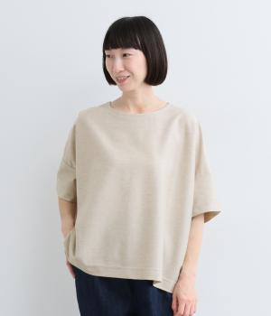 リネンカルゼニットワイドプルオーバー(ナチュラル-F)