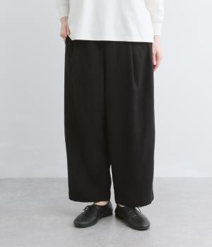 コットンリネンオックスパンツ(ブラック-F)