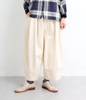 コットンオックスポケットバルーンパンツ(アイボリー-F)