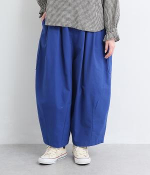 コットンオックスポケットバルーンパンツ(ブルー-F)