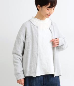 コットンニットカノコ編みカーディガン