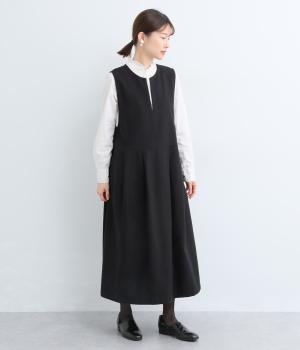 コットンリネン変わり織りジャンパースカート