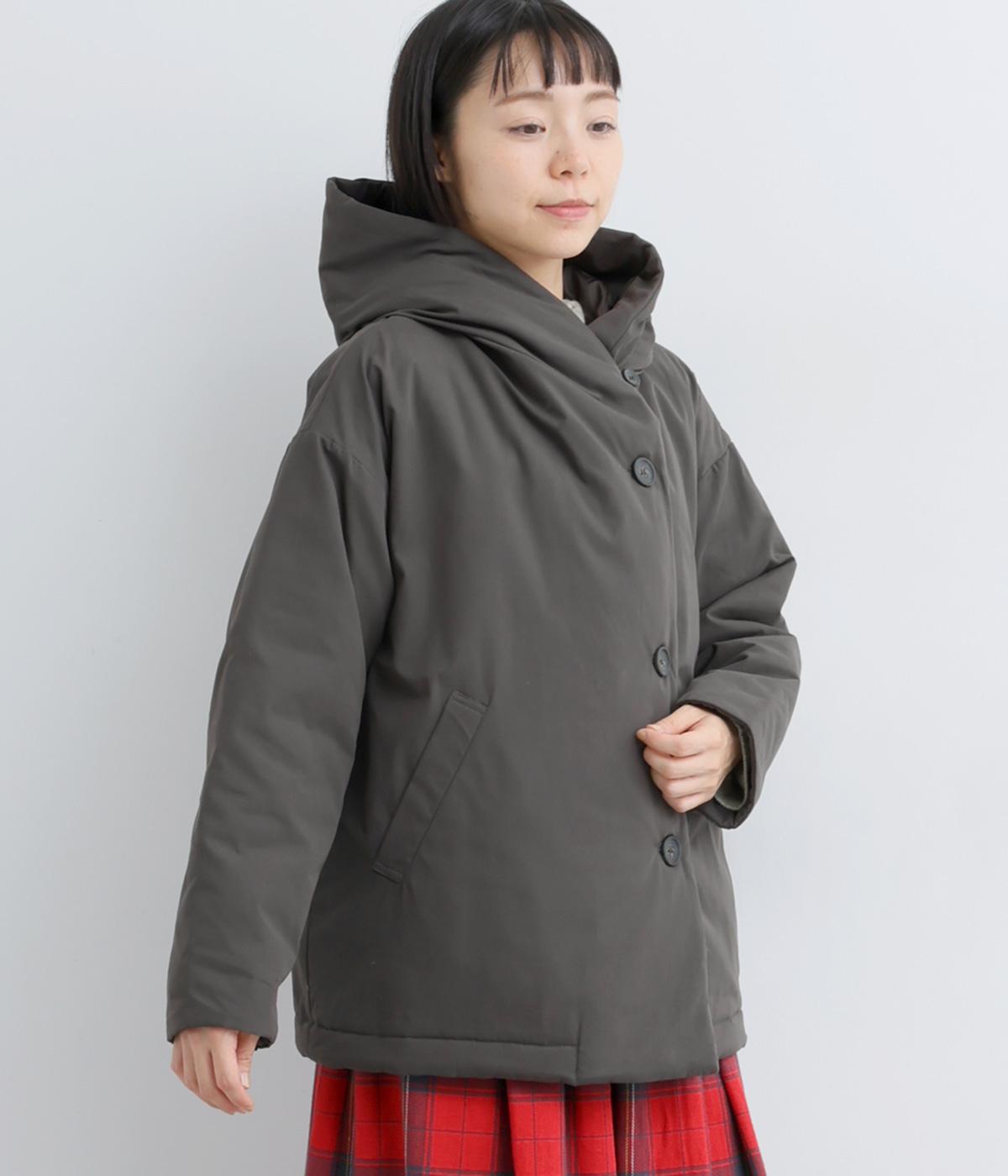 ボンディングフードジャケット(ダークグレー-F)