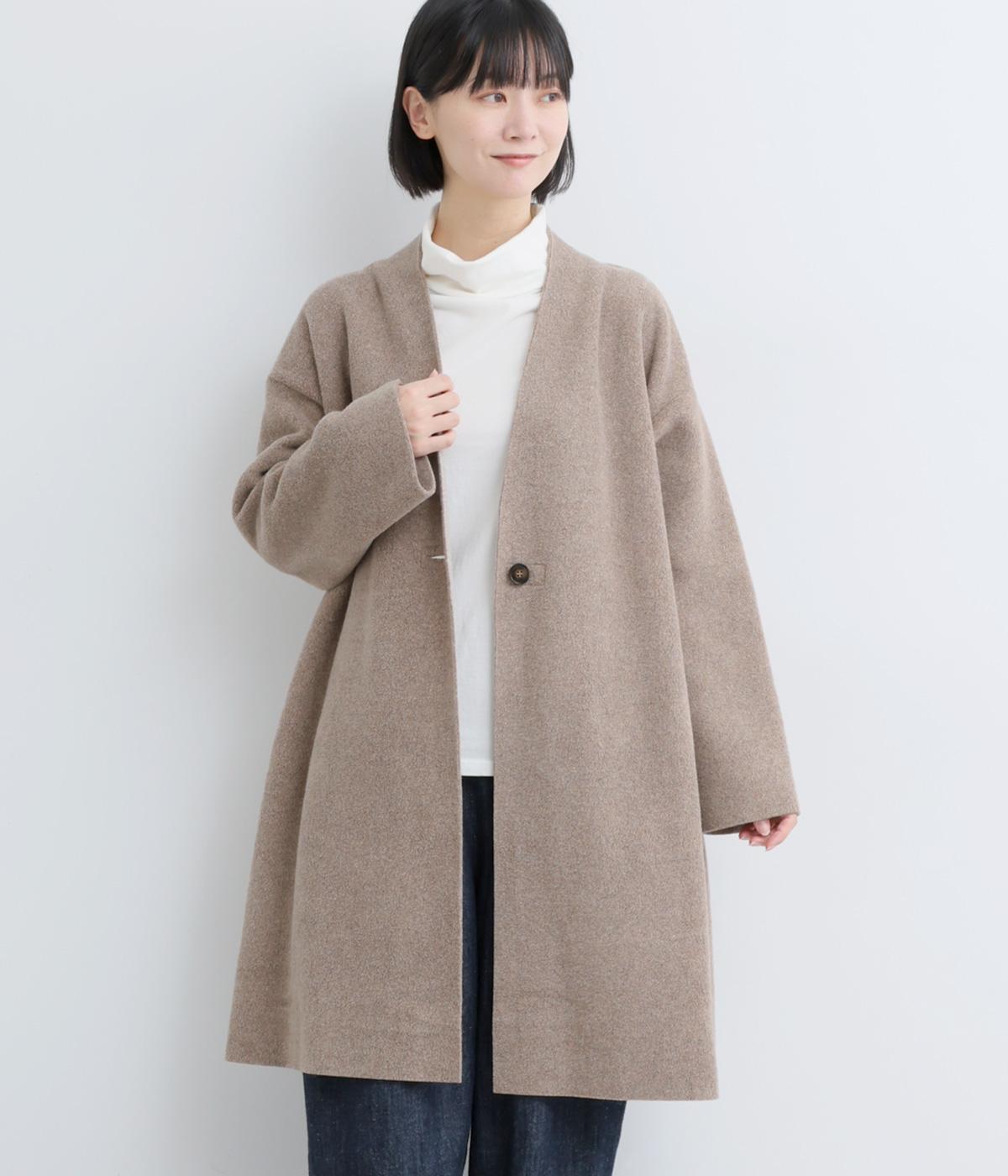 メルトンフリース　コート(ベージュ-F)