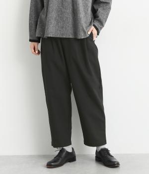 コットンオックスタックファスナーパンツ(ブラック-F)