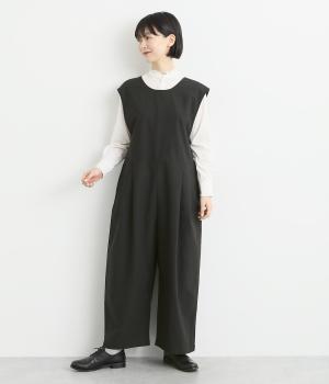 コットンオックス2wayサロペット(ブラック-F)