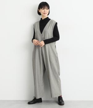 コットンオックス2wayサロペット(ヘリンボン-F)