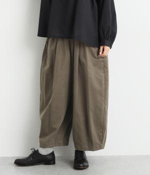細コーデュロイバルーンパンツ(グレー-F)