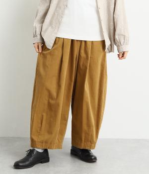 細コーデュロイバルーンパンツ(マスタード-F)