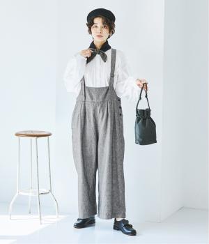 別注｜ヘリンボーン タックサロペット(ヘリンボーン-F)