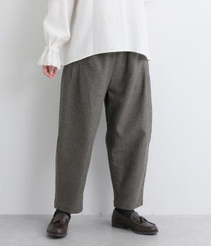 コットンリネン　コクーンパンツ(ダークグレー-F)