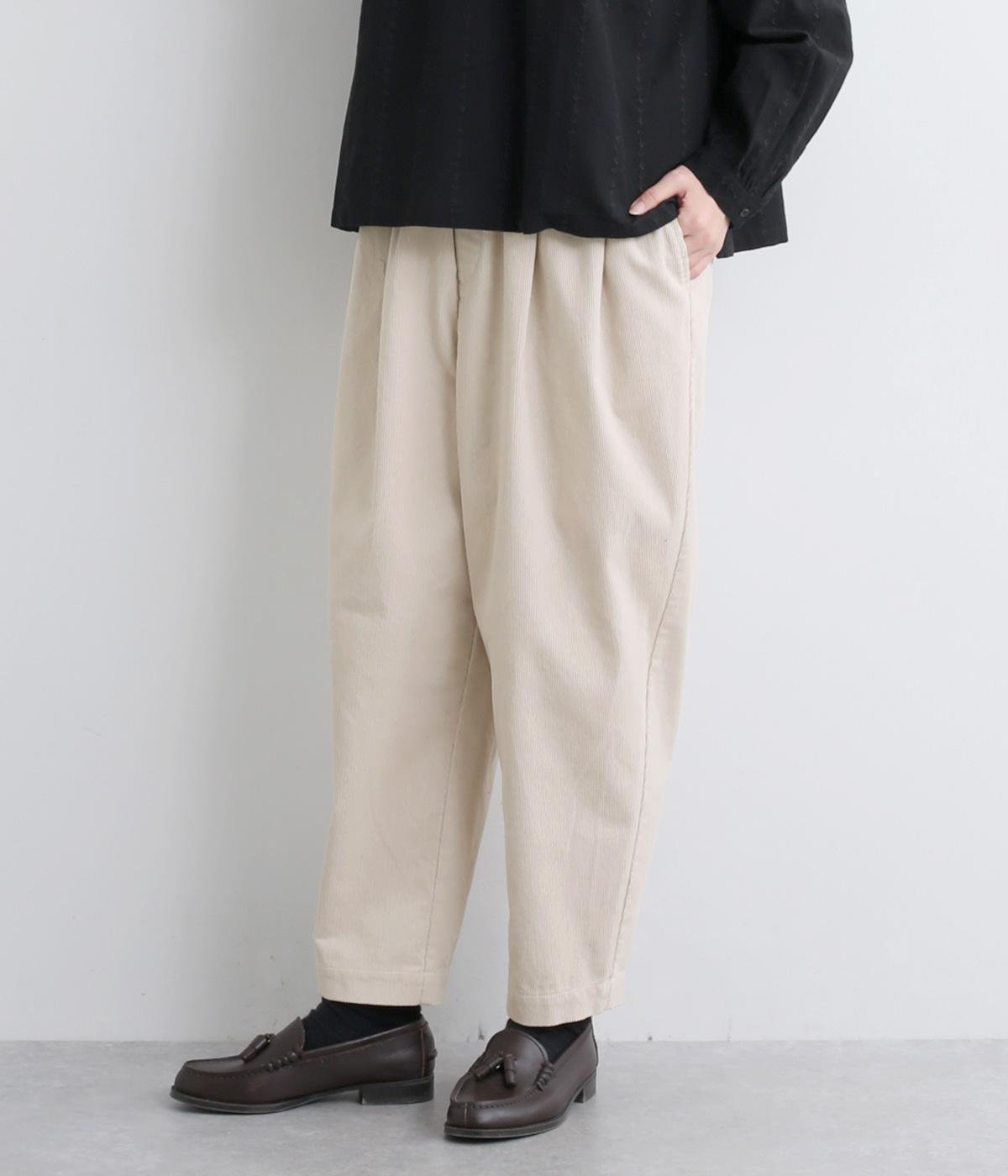 コーデュロイ　テーパードパンツ(マッシュルーム-F)