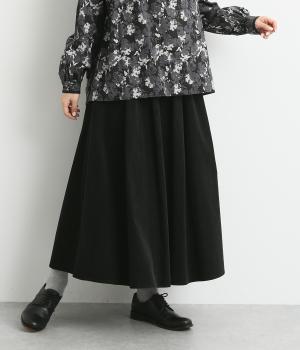 細コーデュロイサイドポケットスカート(ダークグレー-F)