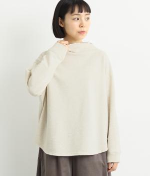 裏毛カットソーモックネックプルオーバー(オートミール-F)