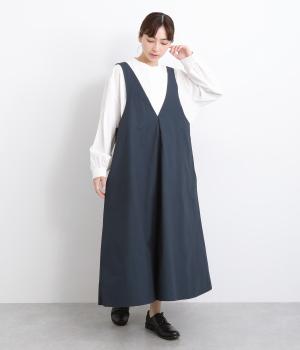 タイプライター2wayジャンパースカート(ネイビー-ONESIZE)