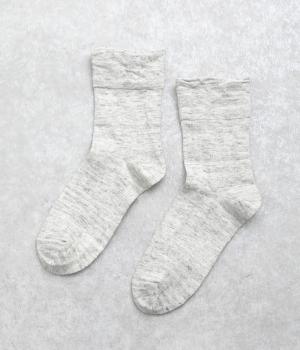 リネン無地ソックス