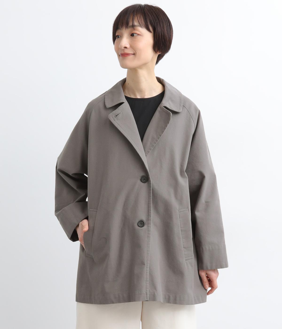 コットンオックスショートコート(ダークグレー-F)