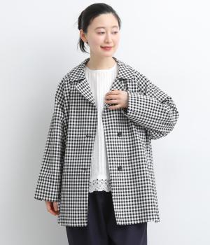 コットンオックスショートコート(ギンガム-F)