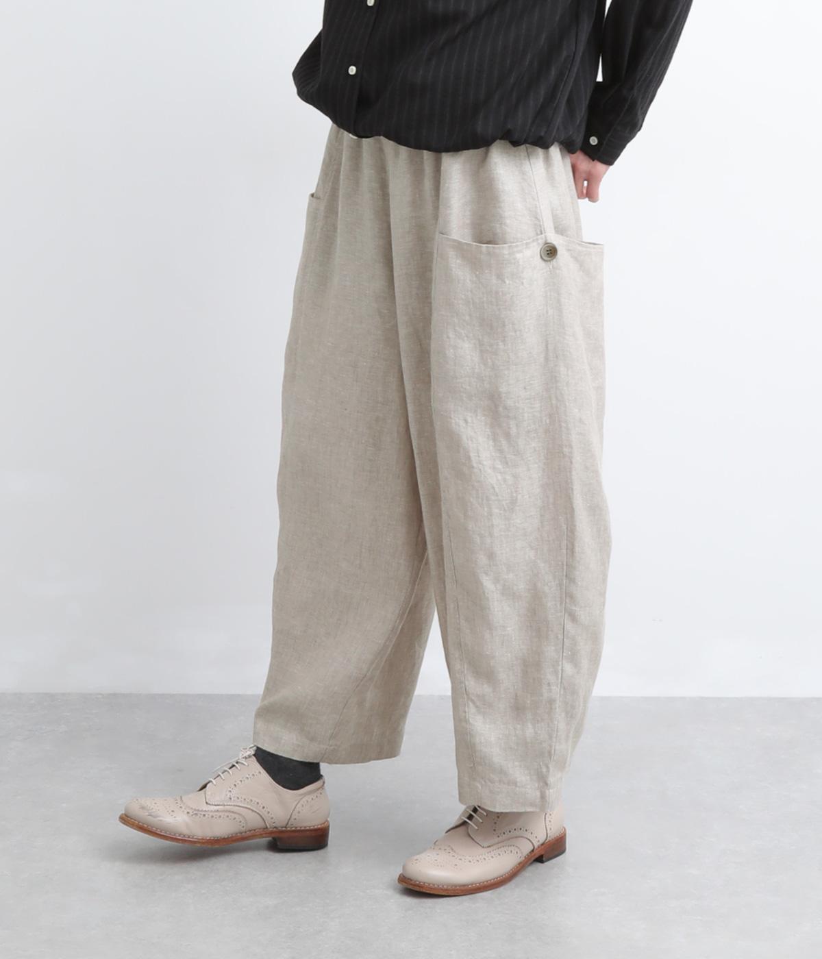 リネンヘリンボーンバルーンパンツ(グレー-F)