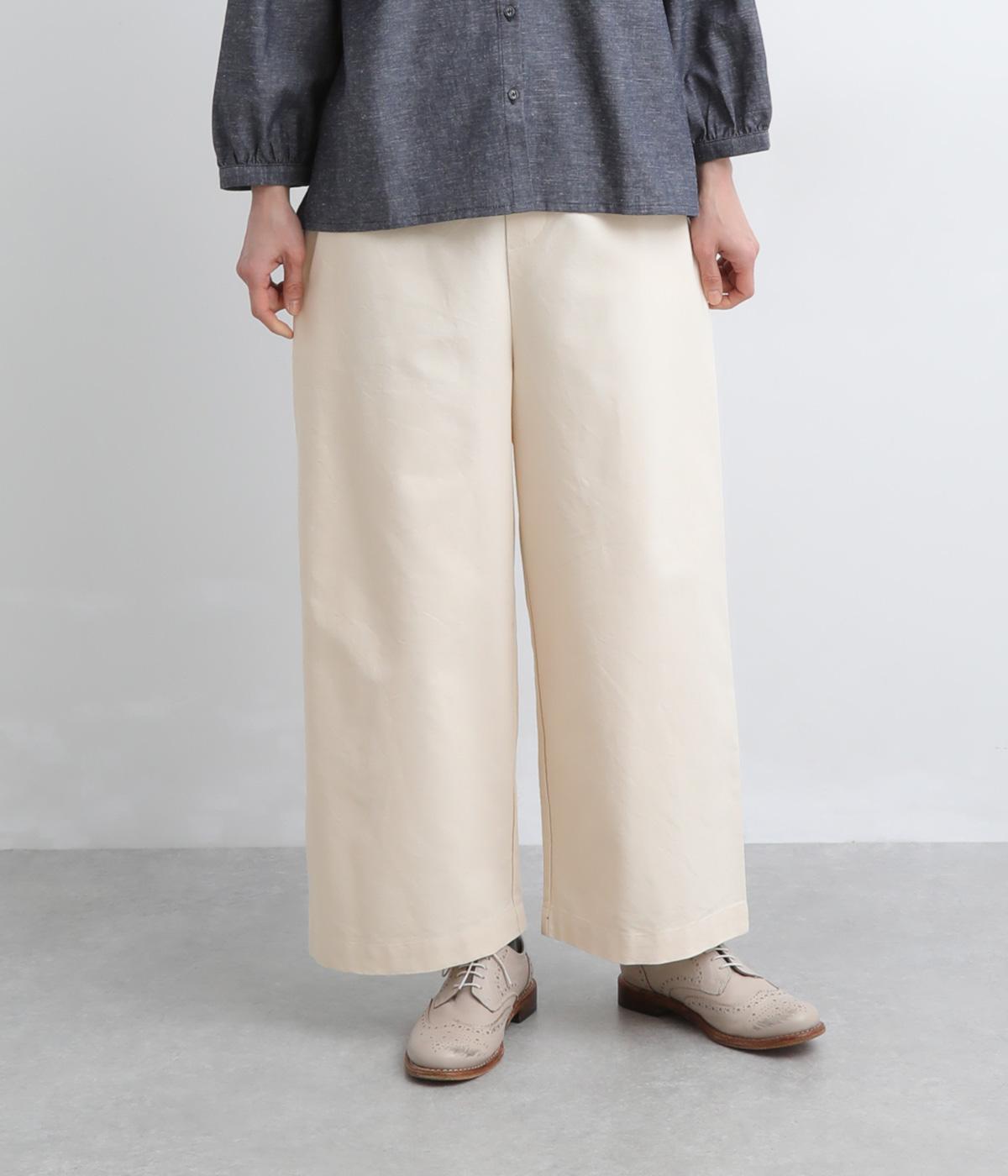 コットンオックスストレートパンツ(アイボリー-F)