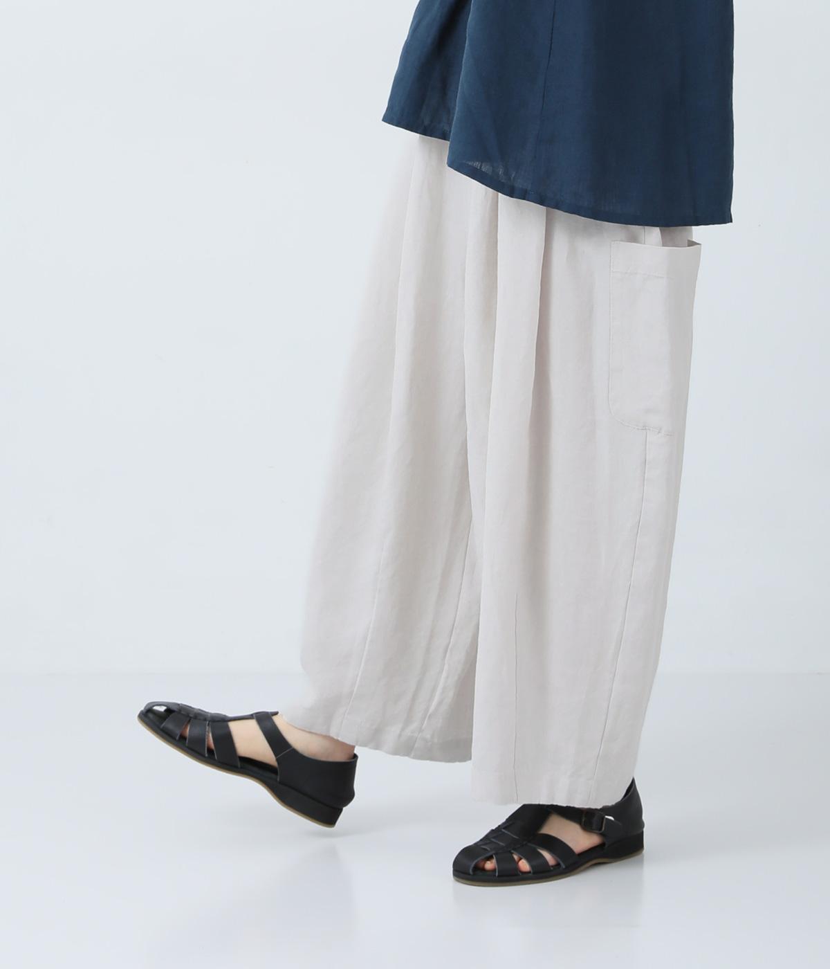 リネンポケットバルーンパンツ(ライトグレー-F)