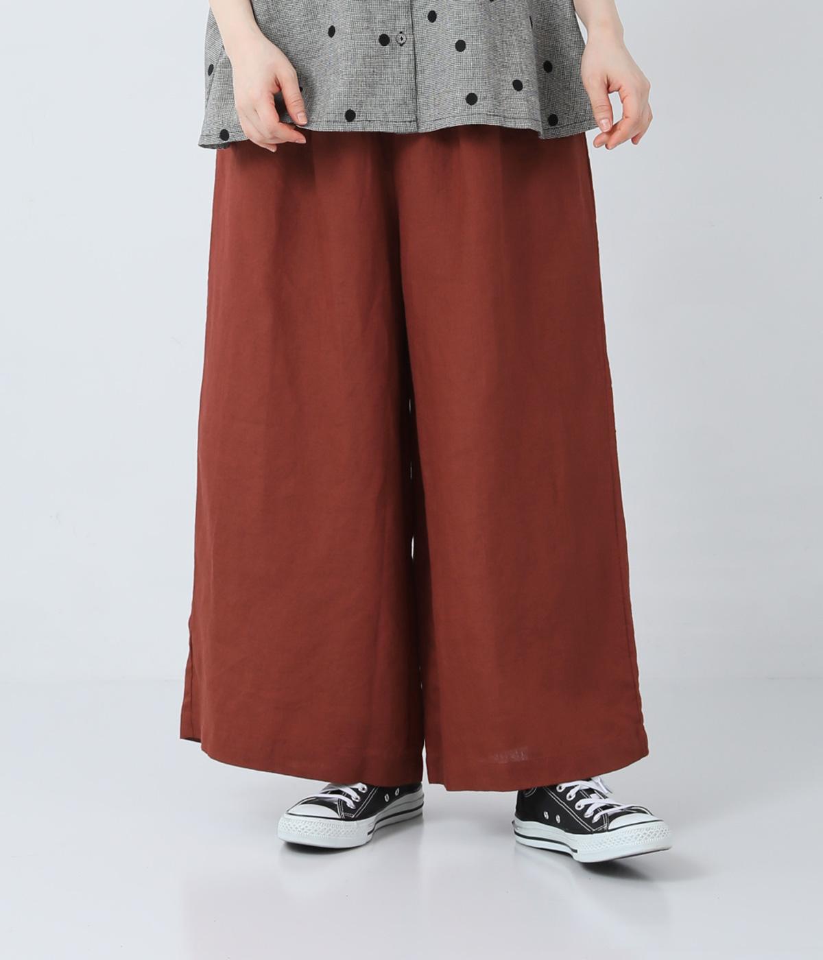 リネンワイドパンツ(オレンジ-F)