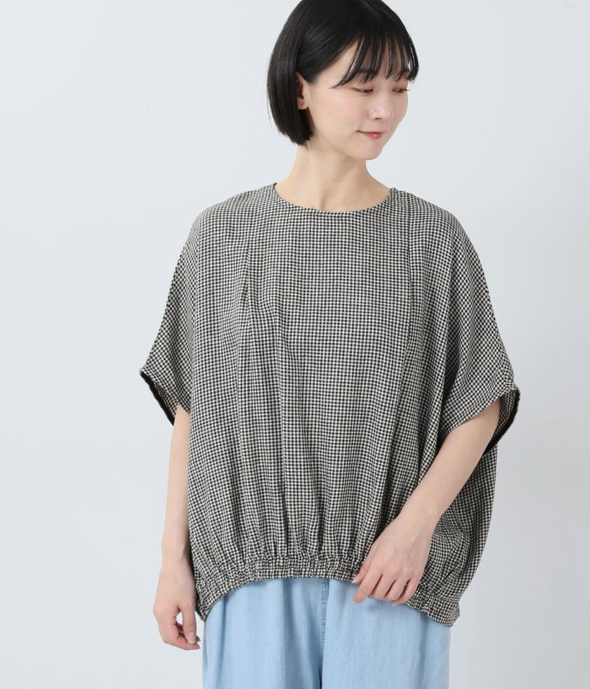 リネンレーヨンへリンボン　ブラウス