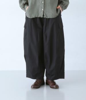 コットンタイプライターバルーンカーゴパンツ