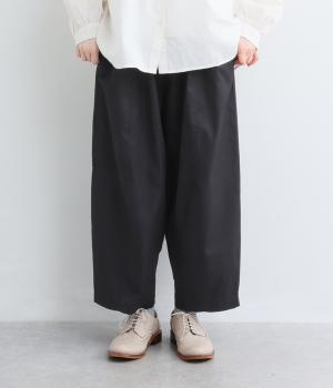 コットンギャバジン切替バルーンパンツ（ネイビー・F）
