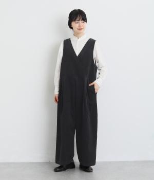 コーデュロイサロペット（ブラック・F）