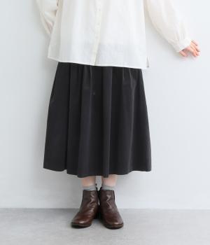 コットン細コーデュロイタックスカート（ダークグレー・F）