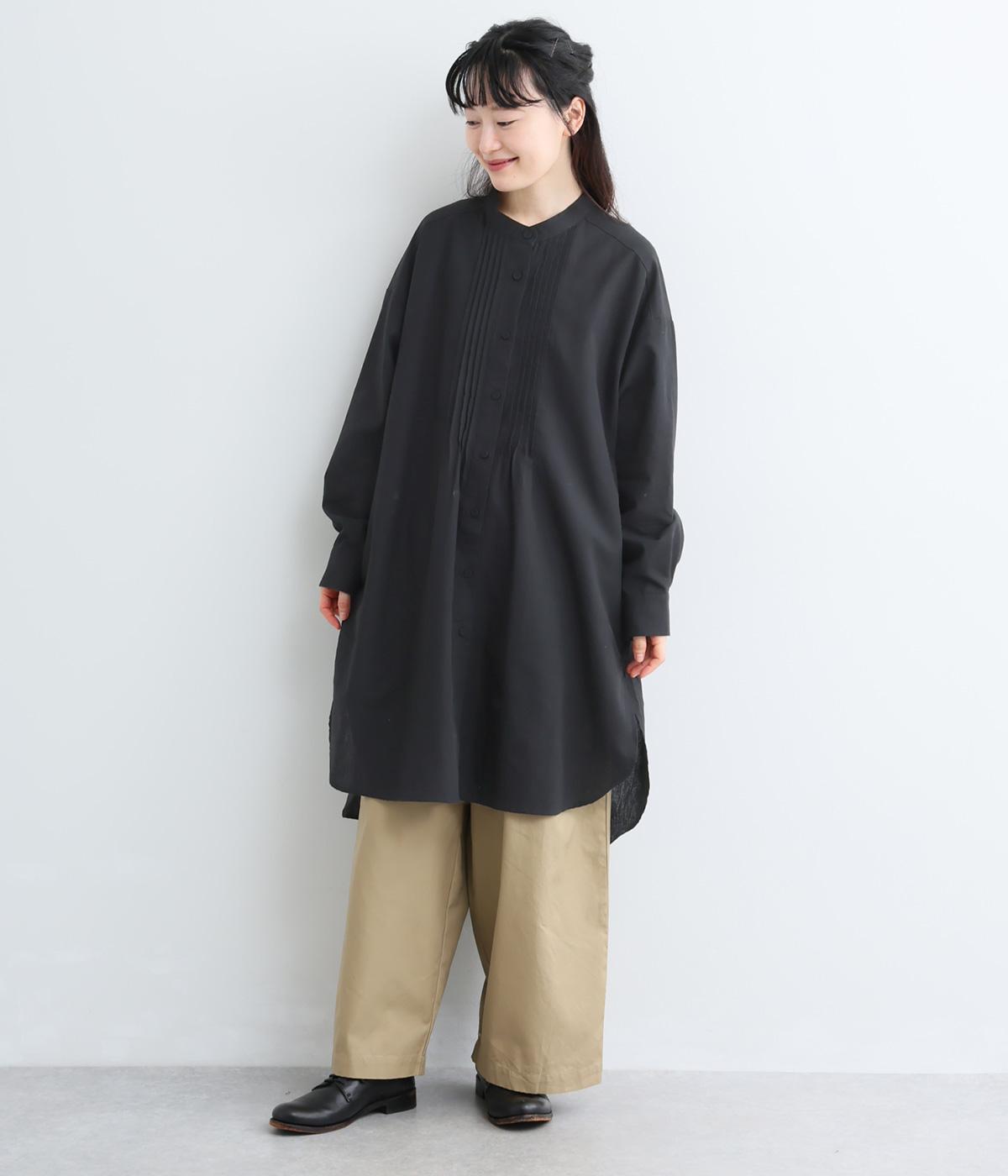 コットンリネンピンタックシャツワンピース｜blue willow（ブルー