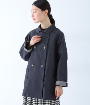 リネンデニムコート(インディゴ-38)