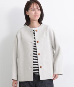 圧縮ウールコート(オフ-F)