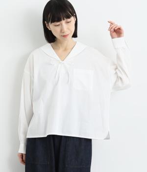 セーラーカラーリボンシャツ(オフ-F)