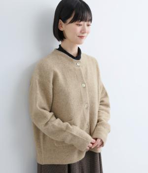 ラクーン混ニットカーディガン