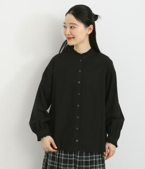 ビエラナチュラルピーチワッシャーシャツ(ブラック-F)