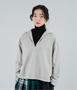 圧縮ウールセーラーカラートップス