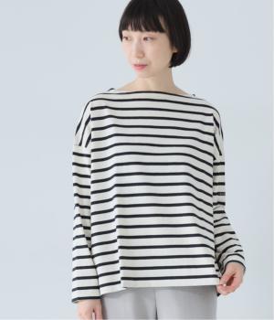 ボーダーTシャツ(キナリ×ブラック-F)