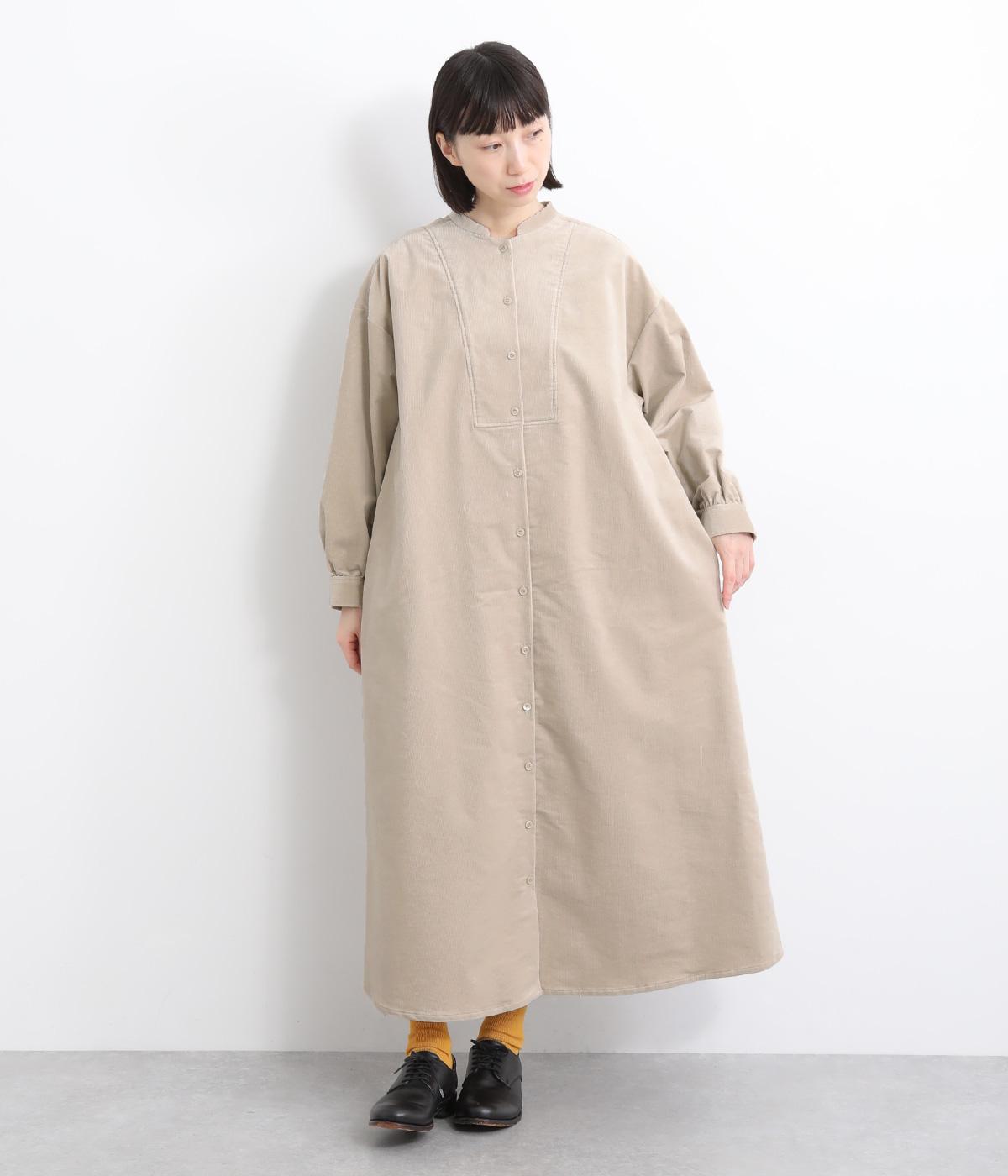 ストレッチコーデュロイワンピース(キナリ-F)