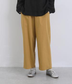 コットンブロード近江晒加工タックパンツ