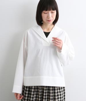 コットンブロード近江晒加工セーラーシャツ(オフ-38)