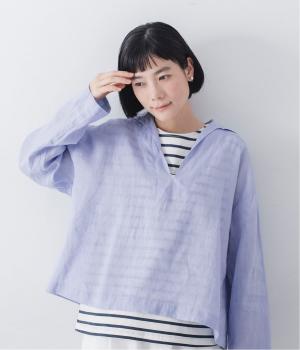 リネンキャンバスセーラーカラーブラウス