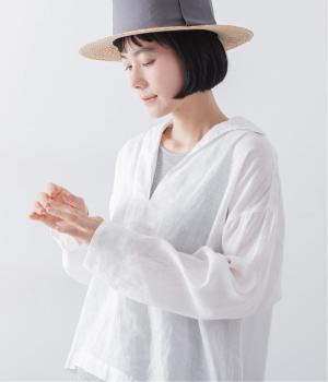 リネンキャンバスセーラーカラーブラウス(オフホワイト-38)