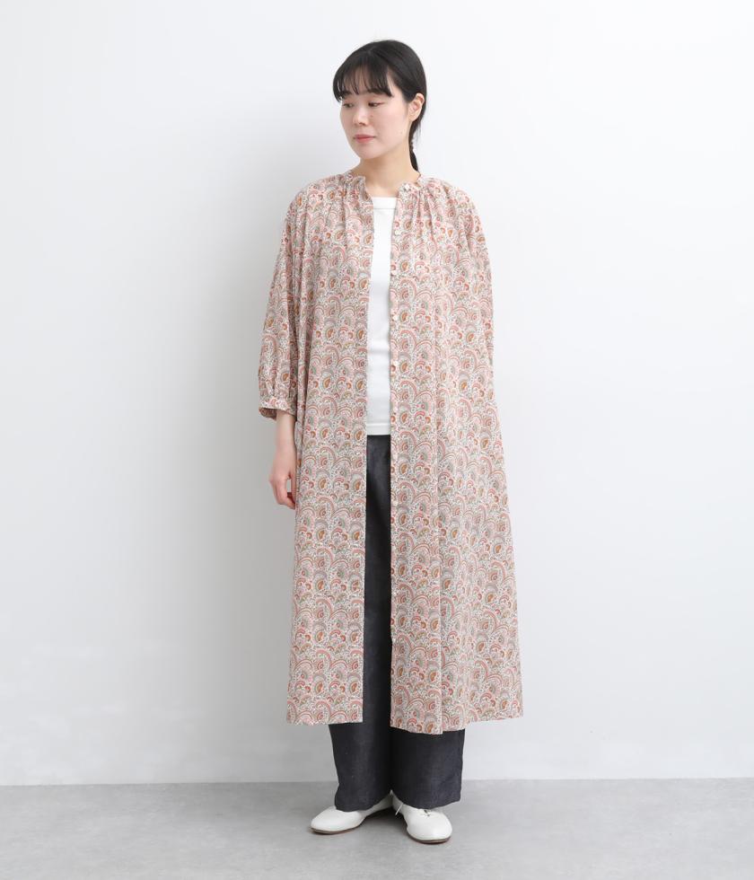 【LIBERTY】襟ギャザーワンピース